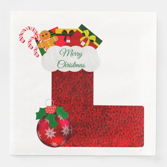 Julstrumpa Pappersservett (Framsida)