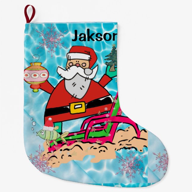 Julstrumpa,  Santa Beach Bum Stor Julstrumpa (Framsidan)