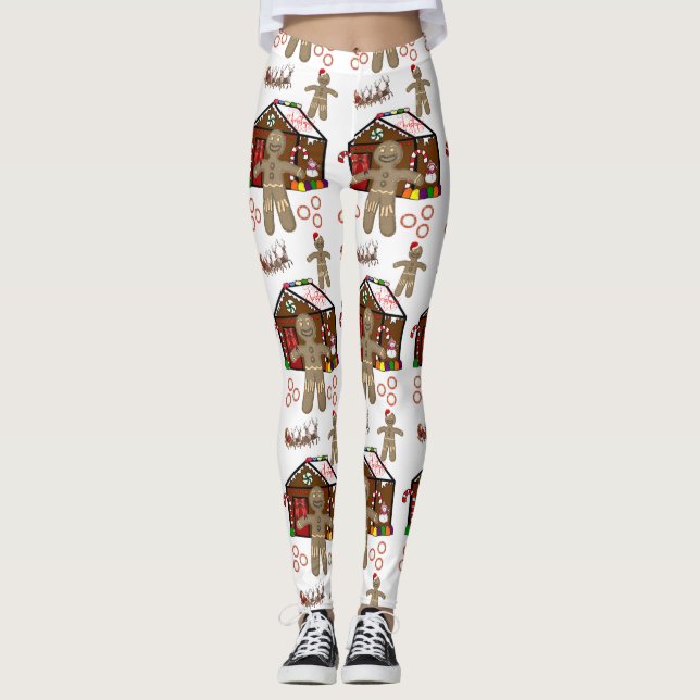 Julstrumpbyxor Ginger Bread Man Leggings (Framsida)