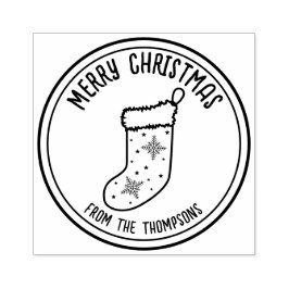 Julstrumpelinje Konst Design God Jul Stämpel