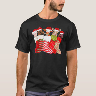 Julstrumpor Djur Häst Ko Get Höns Gris T Shirt