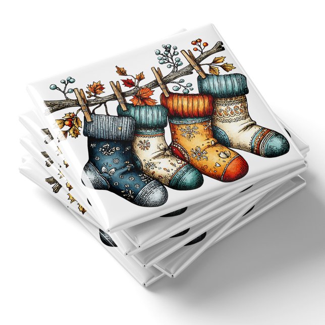 Julstrumpor Magnet | Julmagnet (Christmas Stockings Magnet | Christmas Magnet by PiggyPrint Sticker. by PiggyPrint Sticker. )
