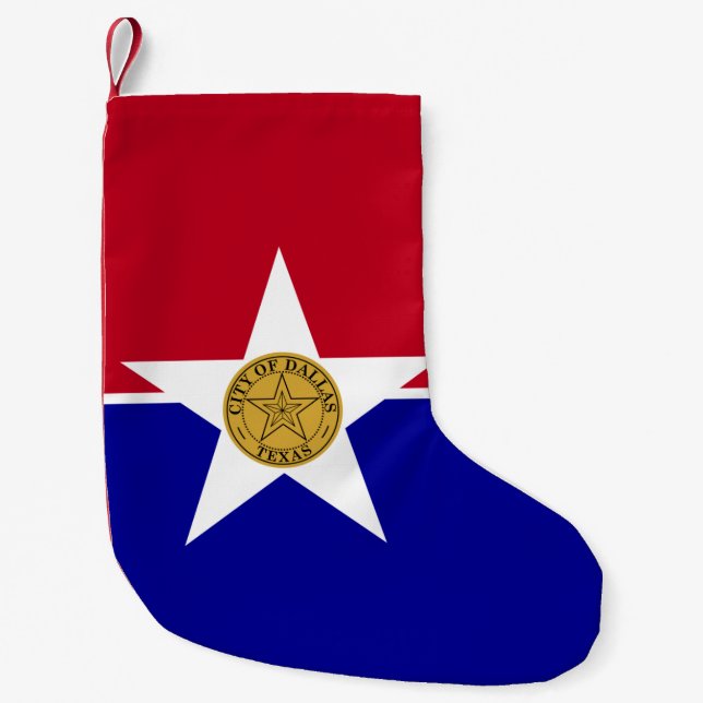 Julstrumpor med Dallas flagga (Framsidan)