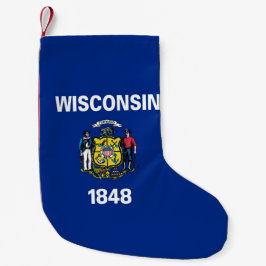Julstrumpor med Wisconsins flagga