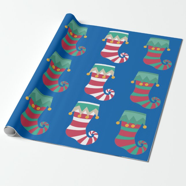 Julstrumpor Omslagspapper Presentpapper (Utrullad)