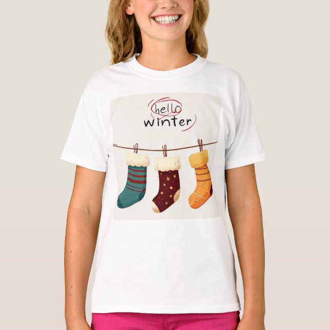 Julstrumpor presenter  t shirt (Framsida)