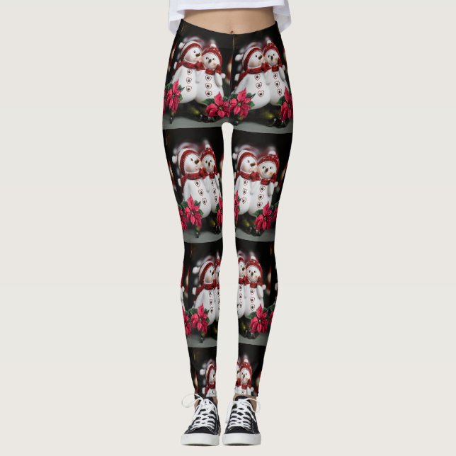 Julstrumpor, Snöman Leggings (Framsida)