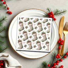 Julstrumpor Vinterbär Pappersservett
