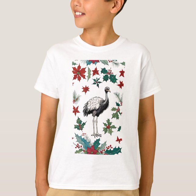Julstrutsar och Poinsettias T Shirt (Framsida)