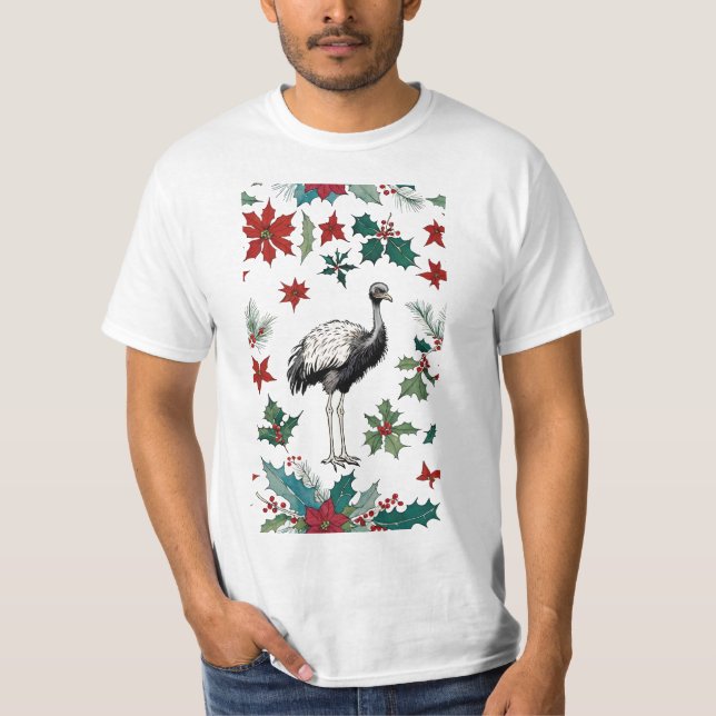 Julstrutsar och Poinsettias T Shirt (Framsida)