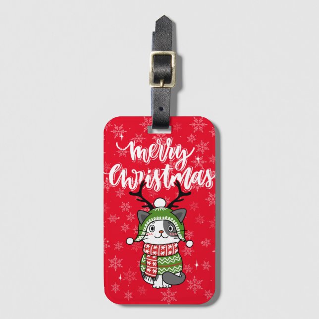 Julstuffare för Cute Cat Galore Bagagebricka (Framsida vertikal)