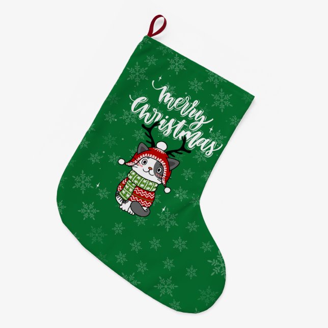 Julstuffare för Cute Cat Galore Stor Julstrumpa (Framsidan (Hängande))