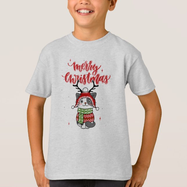 Julstuffare för Cute Cat Galore T Shirt (Framsida)