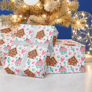 Julstuga i pepparkakor, Cupcakes, Godis Presentpapper
