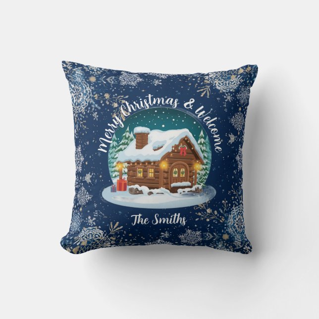 Julstuga kuddfodral kastkudde kudde (Framsida)