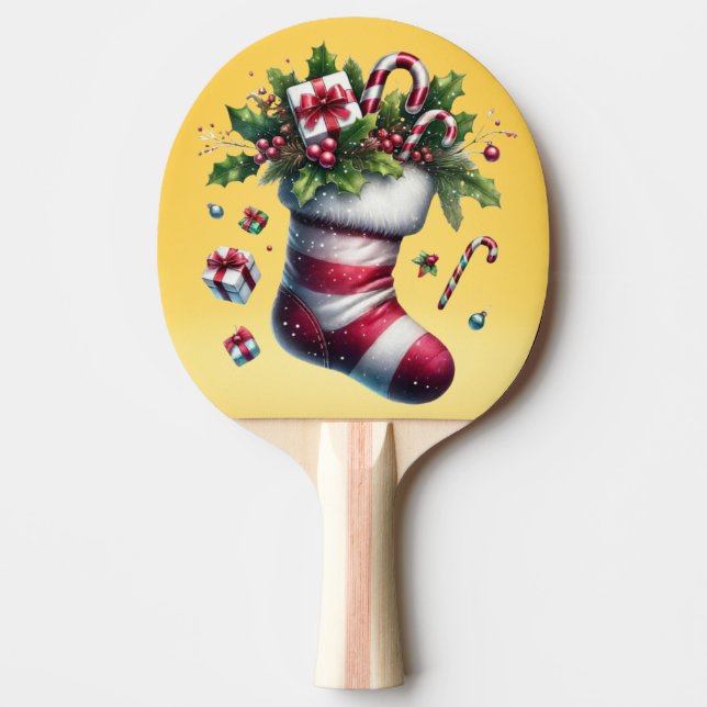 Julstugning med gåvor och Polkagrisar Pingisracket (Framsidan)