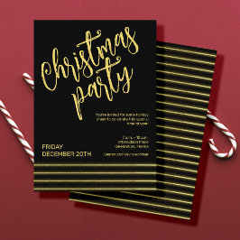 Julsvart party och guld inbjudningar