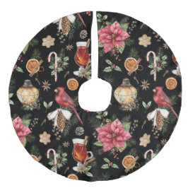 Julsymboler Mönster-kardinal, Poinsettia Fa Julgransmatta Fusklinne