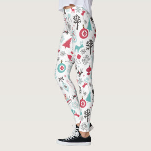 Julsymboler sömlös mönster leggings