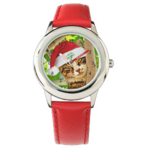Jultabby, Katt i Träd. Armbandsur