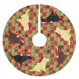 JultäckeLabrador valpar Julgransmatta Borstad Polyester