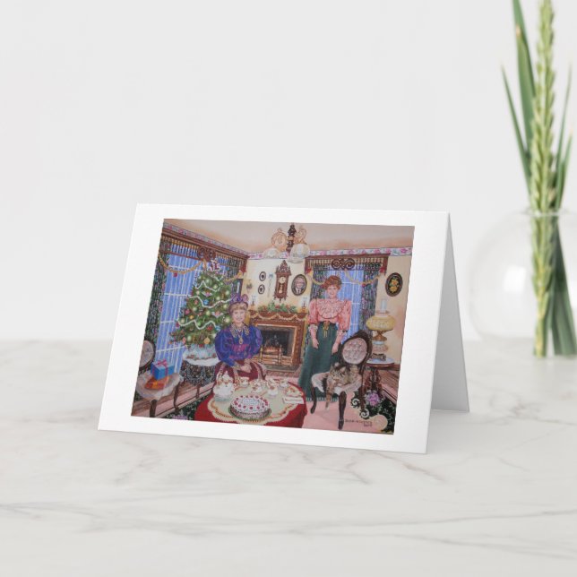 Jultea i Parlor Helgkort (Framsida)