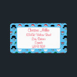 Jultecken Adressetikett<br><div class="desc">Den här adressetikettdesignen är en mönster av dina favoritjultecken, en jultomt, Elf, Reindeer och Snögubbe och har placerats på en blå bakgrund. Information om Anpassade adress i Rött skript eller lämna tom för att lämna skriva om du vill ha den här mönstren på en annan bakgrund färg, tveka inte att...</div>