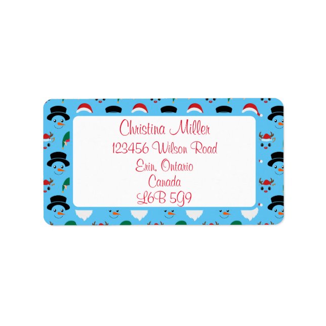 Jultecken Adressetikett (Framsidan)