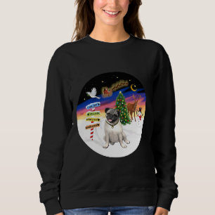 Jultecken med Pug Classic T-Shirt 805
