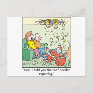 Jultecknader Santa tappar By Helg Vykort