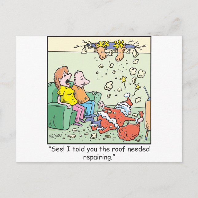 Jultecknader Santa tappar By Helg Vykort (Framsida)