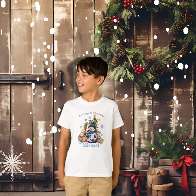 Jultecknen i Cute, vit T-Shirt (Cute Christmas Characters white T-Shirt)