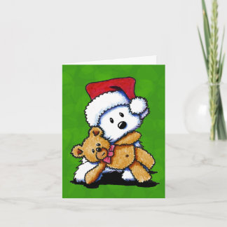 Jultedybjörn Westie Cards Helgkort