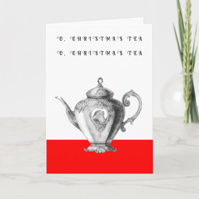 Julteinvitationer till tekväll helgkort (Framsida)