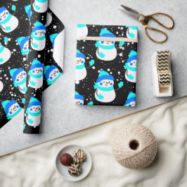 Jultema "Bleu Snögubbe" Presentpapper