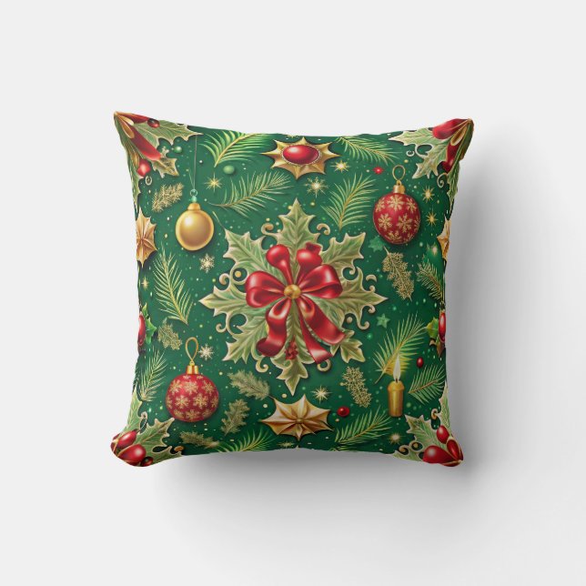 Jultema Festive Colorful Mönster Kudde (Framsida)