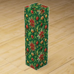 Jultema Festive Colorful Mönster Presentask För Vinflaska<br><div class="desc">En julmatad vinpresentlåda med färgfulla helgdag i ett sömlöst mönster är perfekt för att slå in presenter i julhelg.</div>