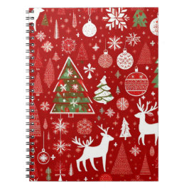 Jultema Julgranar snowflake Anteckningsbok