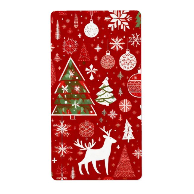 Jultema Julgranar snowflake Gift Märkre Fraktsedel (Framsidan)