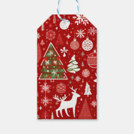 Jultema Julgranar snowflake Gift Märkre Presentetikett