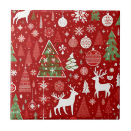 Jultema Julgranar snowflake Kakelplatta