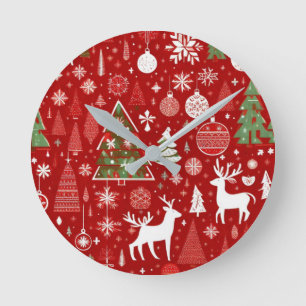 Jultema Julgranar snowflake Rund Klocka