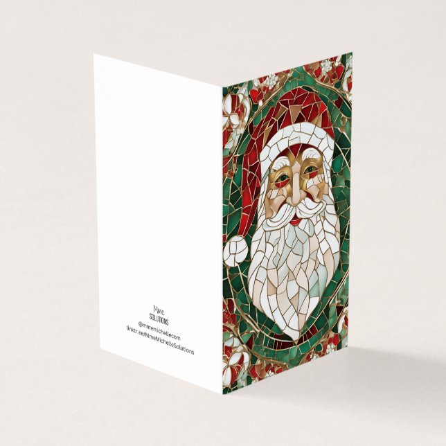 Jultema Jultomten, krossat glas Kort (Utsida)