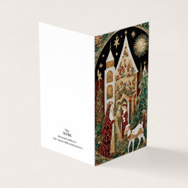 Jultema, krossat glas från bymosaik kort