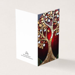 Jultema Livets träd, krossat glas Kort
