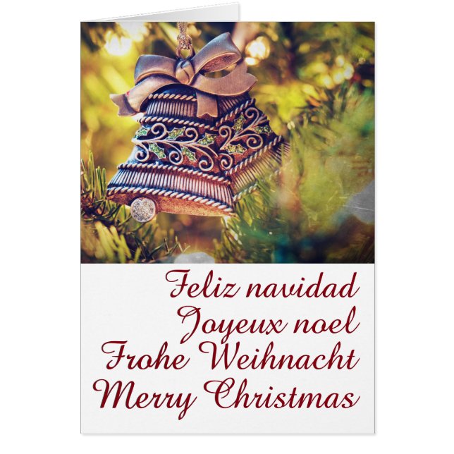 Jultema med två klockor OBS kort (Framsidan)