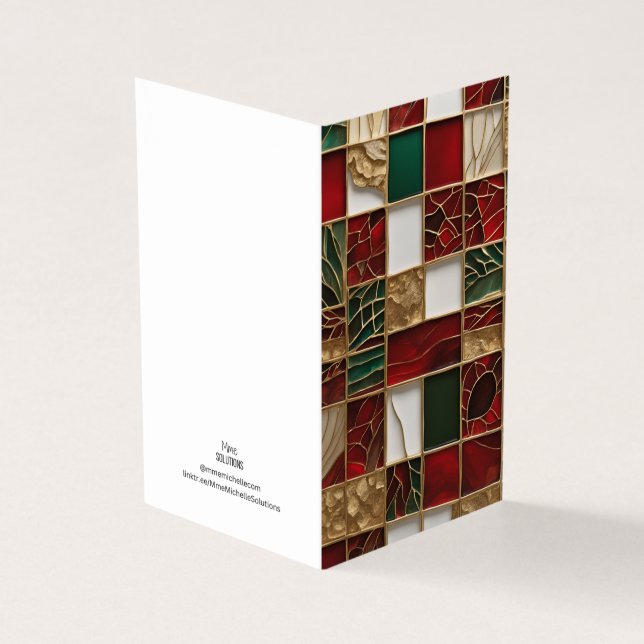 Jultema Vitrak Mosaic brutet glas Kort (Utsida)