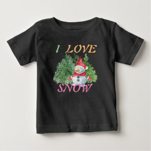 Jultemat Cute snögubbe T Shirt