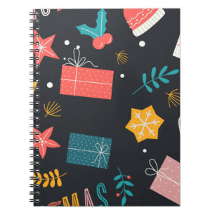 Jultemat: Fesive Season Gift Cute Anteckningsbok
