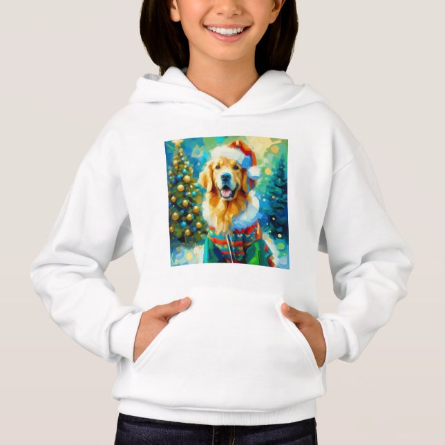 Jultemat Golden Retriever T Shirt (Framsida)